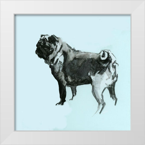 A Very Pop Modern Dog VIII White Modern Wood Framed Art Print by Cartissi