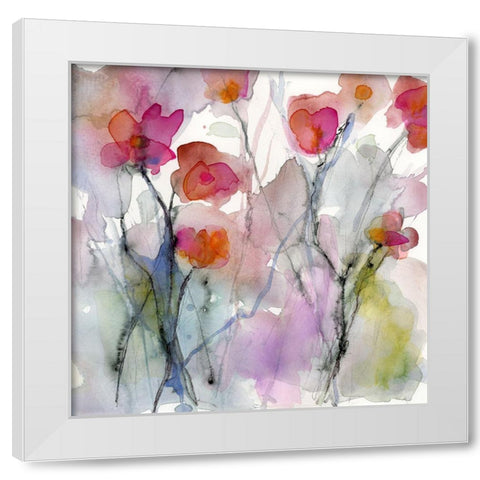 Dream of Flowers II White Modern Wood Framed Art Print by Quin, Marabeth