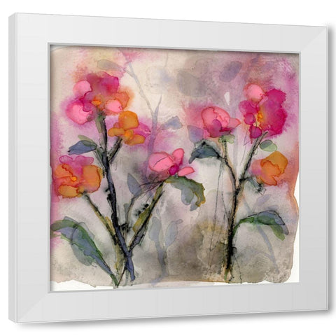 Dream of Flowers IV White Modern Wood Framed Art Print by Quin, Marabeth