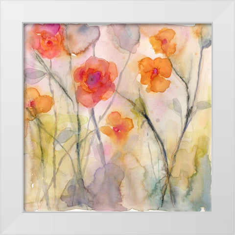 Dream of Flowers V White Modern Wood Framed Art Print by Quin, Marabeth