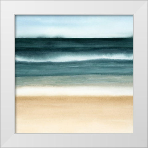 Oceanic Blur I White Modern Wood Framed Art Print by Popp, Grace