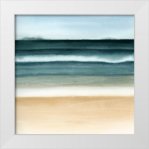 Oceanic Blur II White Modern Wood Framed Art Print by Popp, Grace