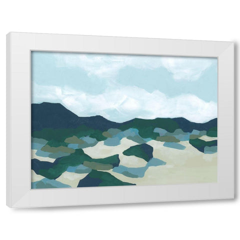Foothill Blues I White Modern Wood Framed Art Print by Vess, June Erica