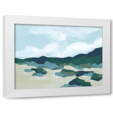 Foothill Blues II White Modern Wood Framed Art Print by Vess, June Erica