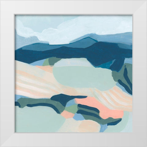 Sorbet Fields I White Modern Wood Framed Art Print by Vess, June Erica