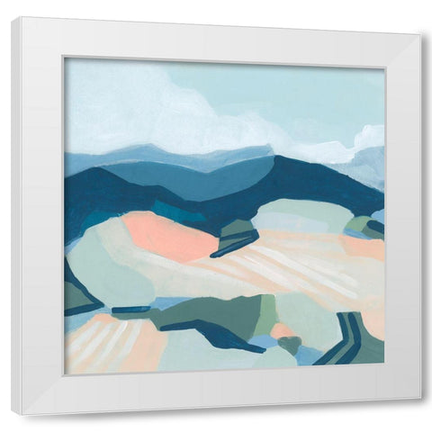 Sorbet Fields II White Modern Wood Framed Art Print by Vess, June Erica