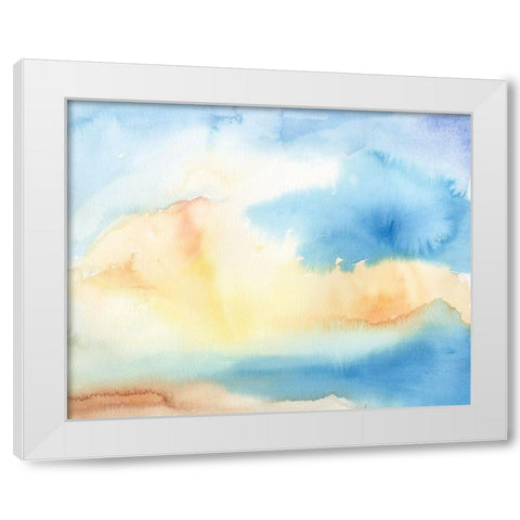 Watercolor Sky I White Modern Wood Framed Art Print by Longley, Alicia