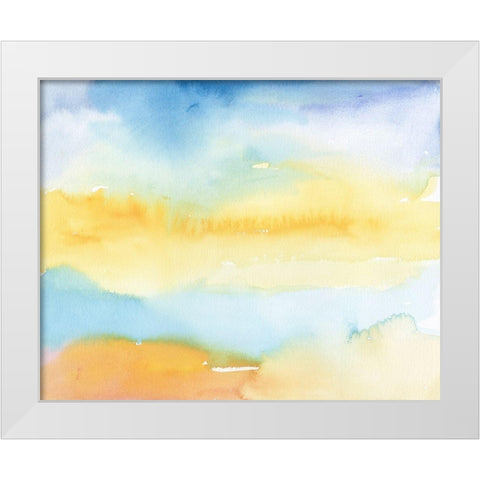Watercolor Sky II White Modern Wood Framed Art Print by Longley, Alicia