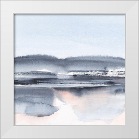 Blush Reflections I White Modern Wood Framed Art Print by Harper, Ethan