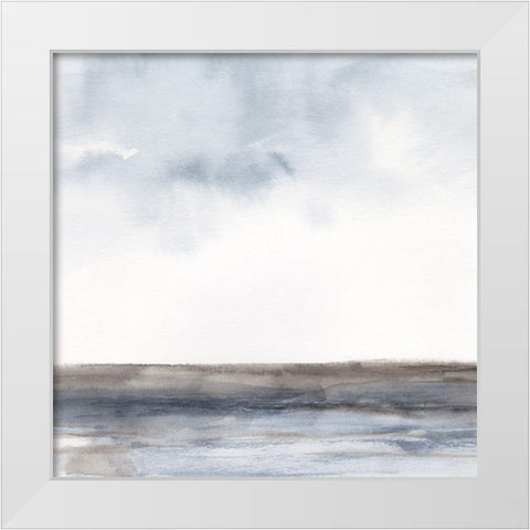 Blue-Grey Seas II White Modern Wood Framed Art Print by Harper, Ethan