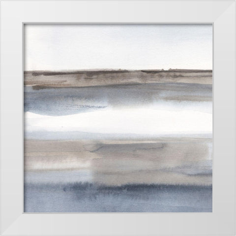 Blue-Grey Seas III White Modern Wood Framed Art Print by Harper, Ethan