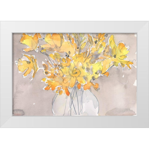 Day Dream Bouquet I White Modern Wood Framed Art Print by Dixon, Samuel