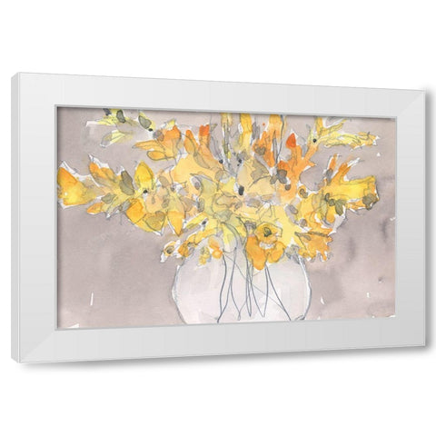 Day Dream Bouquet II White Modern Wood Framed Art Print by Dixon, Samuel