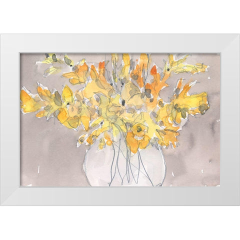 Day Dream Bouquet II White Modern Wood Framed Art Print by Dixon, Samuel