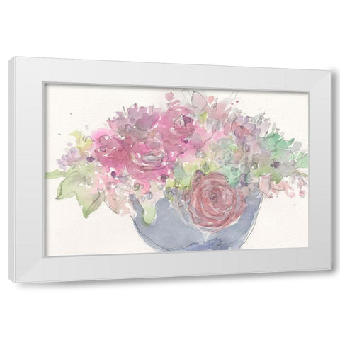 Floral Dreamy I White Modern Wood Framed Art Print by Dixon, Samuel