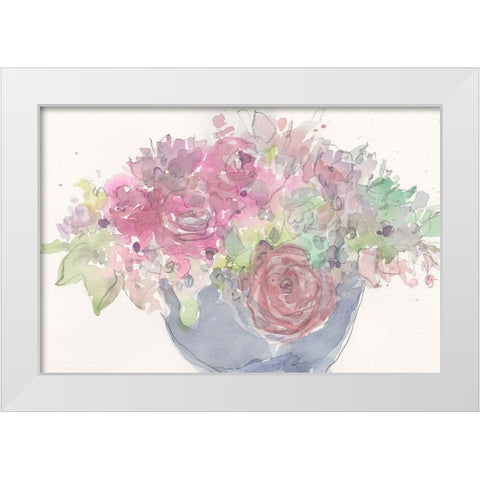 Floral Dreamy I White Modern Wood Framed Art Print by Dixon, Samuel