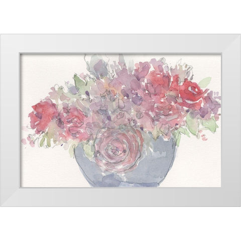 Floral Dreamy II White Modern Wood Framed Art Print by Dixon, Samuel