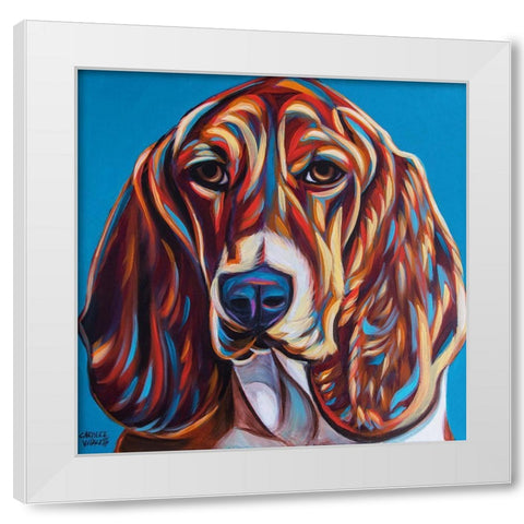 Dog Besties II White Modern Wood Framed Art Print by Vitaletti, Carolee