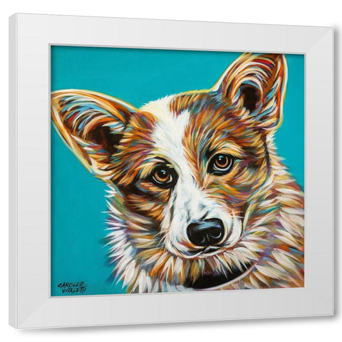 Corgi Cuteness I White Modern Wood Framed Art Print by Vitaletti, Carolee