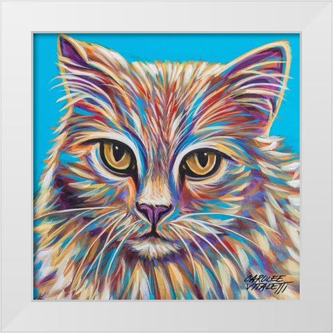 Pastel Cats II White Modern Wood Framed Art Print by Vitaletti, Carolee