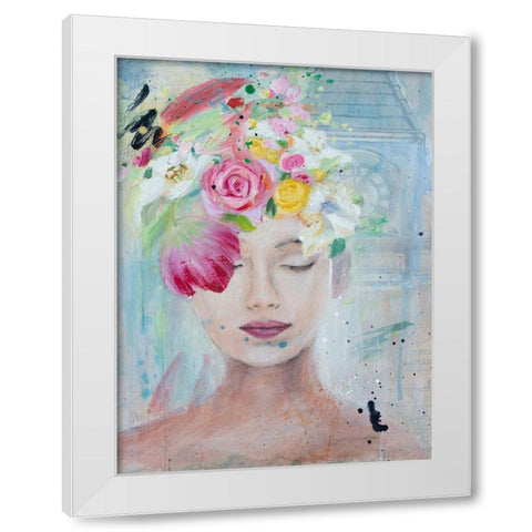 Femme Fleur I White Modern Wood Framed Art Print by Iafrate, Sandra
