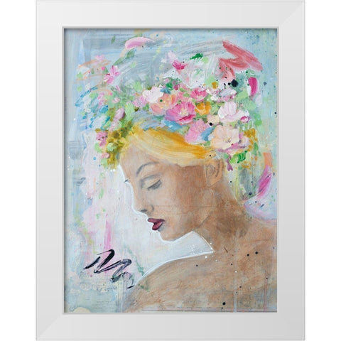 Femme Fleur II White Modern Wood Framed Art Print by Iafrate, Sandra