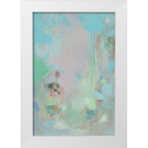 Pastel Whimsy I White Modern Wood Framed Art Print by Iafrate, Sandra