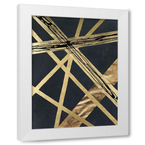 Scaffolds I in Gold White Modern Wood Framed Art Print by Lam, Vanna