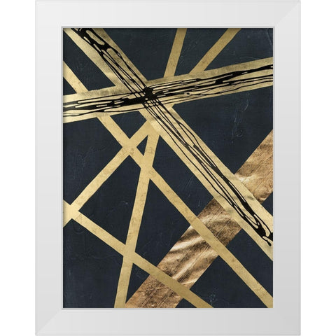 Scaffolds I in Gold White Modern Wood Framed Art Print by Lam, Vanna