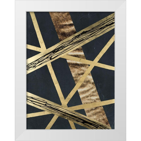 Scaffolds II in Gold White Modern Wood Framed Art Print by Lam, Vanna