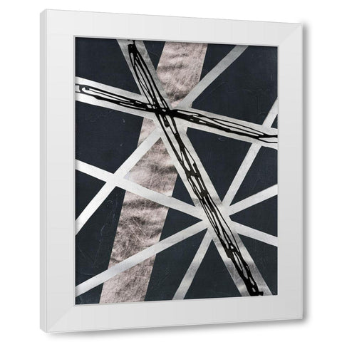 Scaffolds I in Silver White Modern Wood Framed Art Print by Lam, Vanna
