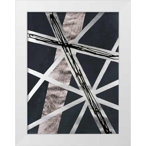 Scaffolds I in Silver White Modern Wood Framed Art Print by Lam, Vanna