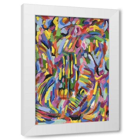 Scram II White Modern Wood Framed Art Print by Galapon, Nikki