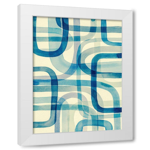 Overlapping III White Modern Wood Framed Art Print by Galapon, Nikki