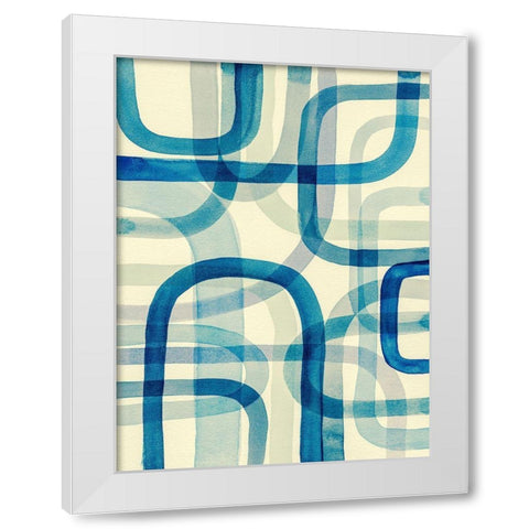Overlapping IV White Modern Wood Framed Art Print by Galapon, Nikki