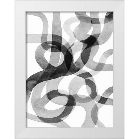 Meander I White Modern Wood Framed Art Print by Galapon, Nikki