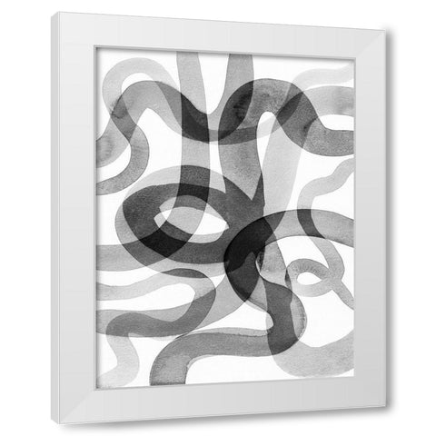 Meander III White Modern Wood Framed Art Print by Galapon, Nikki
