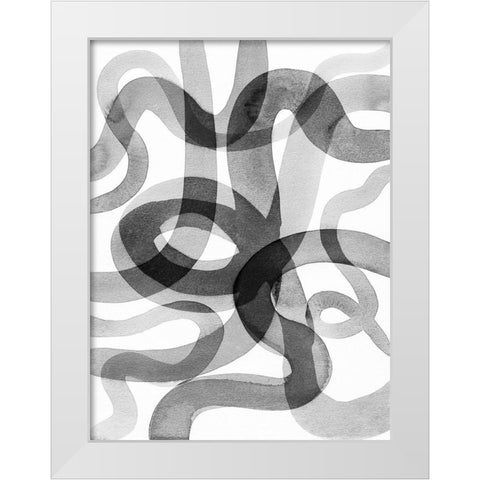 Meander III White Modern Wood Framed Art Print by Galapon, Nikki