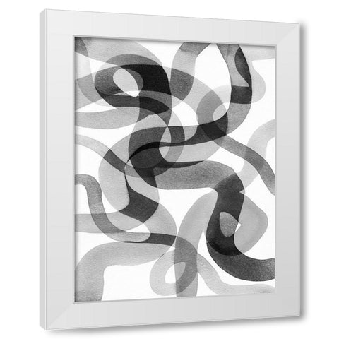 Meander IV White Modern Wood Framed Art Print by Galapon, Nikki