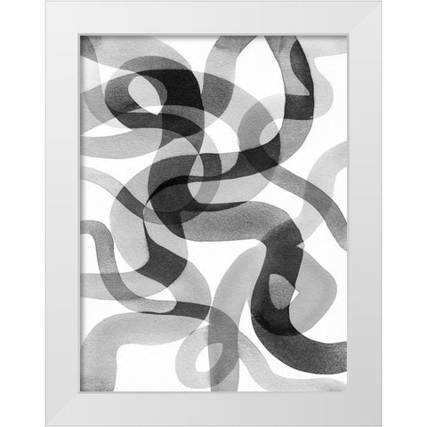Meander IV White Modern Wood Framed Art Print by Galapon, Nikki
