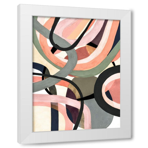 Pastel Tangle I White Modern Wood Framed Art Print by Galapon, Nikki