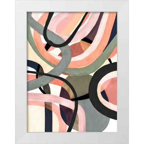 Pastel Tangle I White Modern Wood Framed Art Print by Galapon, Nikki