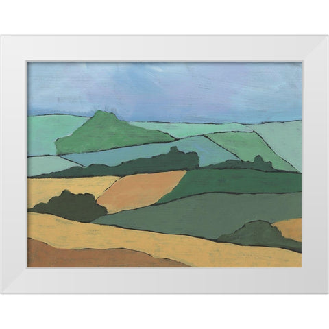 Blocked Topography I White Modern Wood Framed Art Print by Moore, Regina