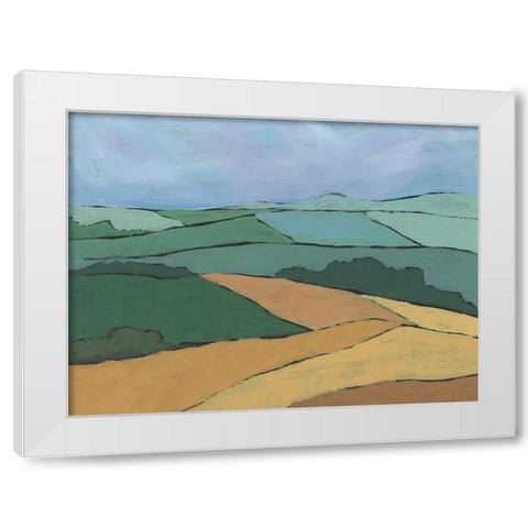 Blocked Topography II White Modern Wood Framed Art Print by Moore, Regina