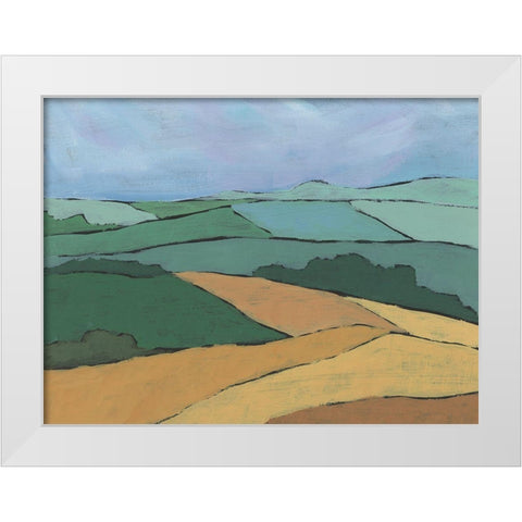Blocked Topography II White Modern Wood Framed Art Print by Moore, Regina