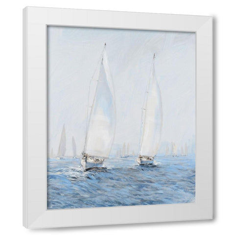 Sailing Upwind II White Modern Wood Framed Art Print by OToole, Tim