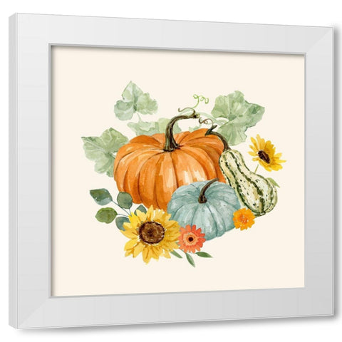 Hello Autumn I White Modern Wood Framed Art Print by Barnes, Victoria