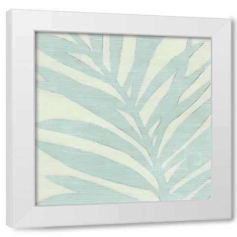 Spa Palms I White Modern Wood Framed Art Print by Vess, June Erica