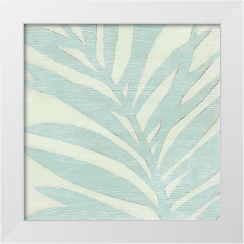 Spa Palms I White Modern Wood Framed Art Print by Vess, June Erica