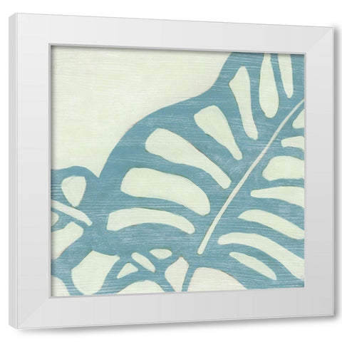 Spa Palms II White Modern Wood Framed Art Print by Vess, June Erica